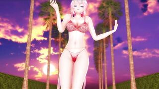 [MMD] SHAKE IT - プルルン ルカ 白赤ランジェリー Pururun Luka Lingerie【4K/60FPS】