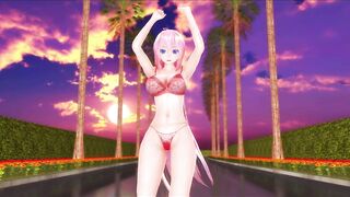 [MMD] SHAKE IT - プルルン ルカ 白赤ランジェリー Pururun Luka Lingerie【4K/60FPS】