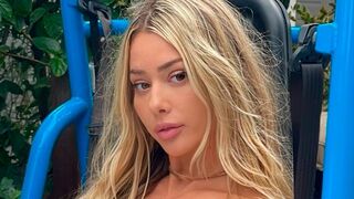 Celeste Bright Showcases her Enviable Figure in Vibrant Bikinis