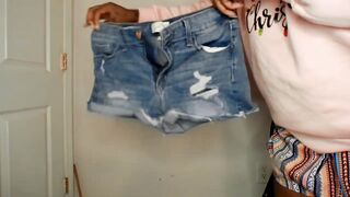 CLOTHING TRY ON HAUL| JEAN SHORTS| 7 ITEMS