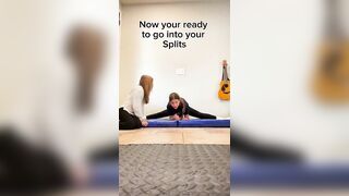 How to get your splits in one day!! #fypシ #stretching #splits #gymnast #skills