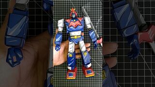 (English subtitle) Romando Flexible Robot Kit, Voltes V vintage vinyl kit painted in anime style