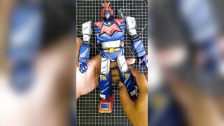 (English subtitle) Romando Flexible Robot Kit, Voltes V vintage vinyl kit painted in anime style