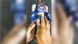 (English subtitle) Romando Flexible Robot Kit, Voltes V vintage vinyl kit painted in anime style