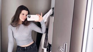 4K Transparent Clothes 2024 Try on Haul with Emilia