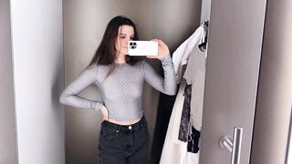 4K Transparent Clothes 2024 Try on Haul with Emilia