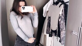 4K Transparent Clothes 2024 Try on Haul with Emilia