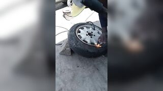 Car tyre stretching via FIRE method FAILS!!!????????????????????