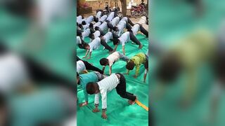 Rajasthan sarkar ke aadesh ki palna me surye ???? namaskar ???? #yoga #education #rajasthan #schoollife