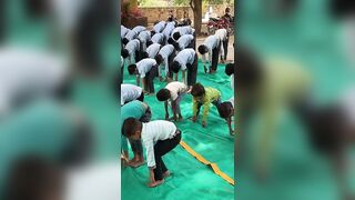 Rajasthan sarkar ke aadesh ki palna me surye ???? namaskar ???? #yoga #education #rajasthan #schoollife