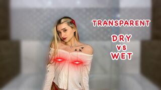 [4K] Try on Haul - Dry vs wet | Transparent clothes and beautiful outfit (2024)