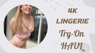 4K Lingerie Try-On Haul Mirror View