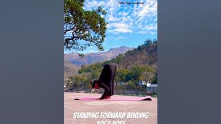 Standing Forward Bending Yoga Pose #yogaurmi #urmiyogaacademy #yogateacher #fitness #yogapose