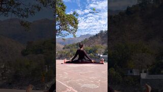 Yoga on the Ganga Ghat # #yogaurmi #urmiyogaacademy #yogateacher #yogaasana #fitness #yoga #yogapose