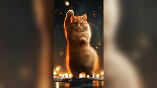 CAT DANCE!!!A flexible fat cat dances in a cute way #cat #cute #dance #music #gatos