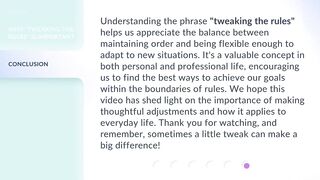 Understanding "Tweaking the Rules": A Guide to Flexible Adjustments