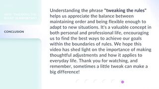 Understanding "Tweaking the Rules": A Guide to Flexible Adjustments