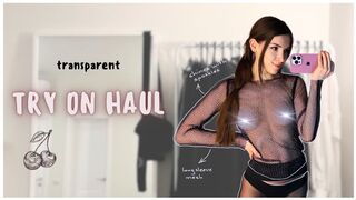 [4K] Transparent Clothes | See-Through Try on Haul in Fitting Room