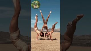 Partner Yoga Challenge! Amazing Flexibility And Balance In Desert ????