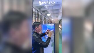 VSTAR transparent flexible led film display #leddisplay #vstarled #flexibleled #ledfilmdisplay