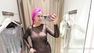 4K TRY ON HAUL by FairyElfie: See through top in the public store