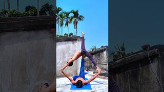 ????JAI SHREE RAM ????RAM DHANUSH POSTURE II ACRO YOGA POSTURE ????????#yoga #shorts