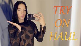 [4K] Transparent Clothes Haul | See-Through Try On Haul | Try-On Haul At The Mall