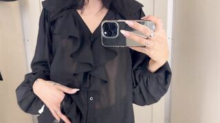 [4K] Transparent Clothes Haul | See-Through Try On Haul | Try-On Haul At The Mall