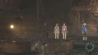 a collection of scenes showing Tifa and Aerith looking attractive in bikinis | Mythril Mine