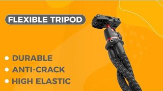 Cason Big Gorilla Pod TM-10 Flexible Gorilla Tripod Stand with Hidden Phone Holder w Cold Shoe Mount