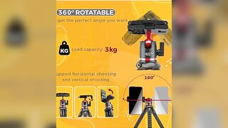 Cason Big Gorilla Pod TM-10 Flexible Gorilla Tripod Stand with Hidden Phone Holder w Cold Shoe Mount