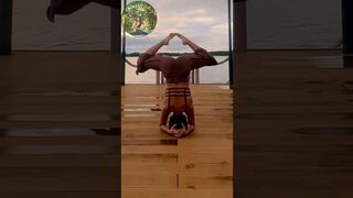 Yogini Does Headstand, Shows Off Her Yoga Shapes #shorts