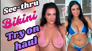 [4K] See Through Bikini Try On Haul