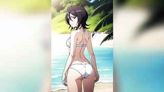 Sweet, hot, and sexy cartoon girls in bikinis