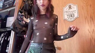 Mesh Top Try on Haul (sheer top) w/ MIRROR VIEW | starg0th