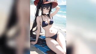 Sweet, hot, and sexy anime girls in there hot and sexy bikinis as super models