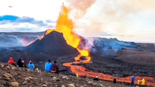 Volcanic mountains stretching from Iceland to Indonesia