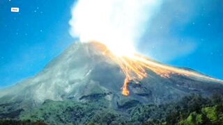 Volcanic mountains stretching from Iceland to Indonesia