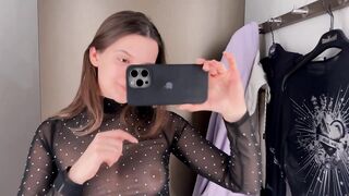 [4K] Transparent Clothes Haul with Emilia | Dressing Room Try-on Haul