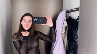 [4K] Transparent Clothes Haul with Emilia | Dressing Room Try-on Haul