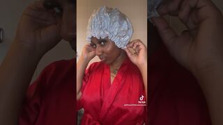 Satin Bonnet Try On Haul ✨ #shorts #satinbonnet #naturalhair #youtubeshopping