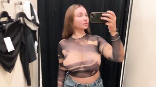 4K Transparent Try on Haul with Lath See through clothes