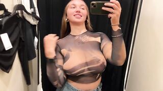 4K Transparent Try on Haul with Lath See through clothes