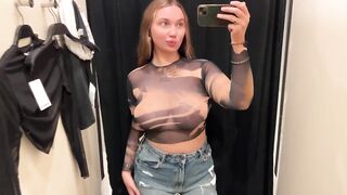 4K Transparent Try on Haul with Lath See through clothes