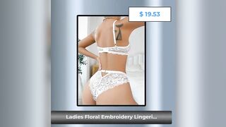 Buy Ladies Floral Embroidery Lingerie Set exclusively at LeStyleParfait.com