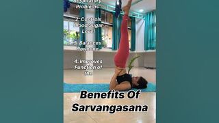 Benefits Of Sarvangasana ( Shoulder Stand). #yoga #yogapractice #yogainspiration