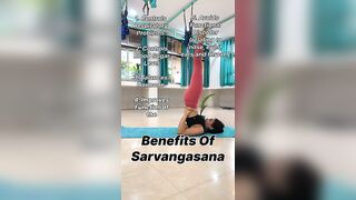 Benefits Of Sarvangasana ( Shoulder Stand). #yoga #yogapractice #yogainspiration