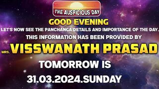 THE AUSPICIOUS DAY -SARVARTHA SIDDHI YOGA Sunday 31-3-2024 | Red Tv Bhakthi