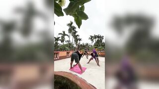 ভোর বেলায় ঘুম থেকে উঠে আমরা সবাই yoga ????শুরু করলাম আজ থেকে