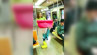 Yoga in the subway? ???????? #funny #yoga #youtubeshorts #shorts #reels #prank